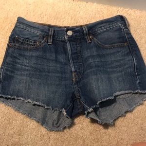 Levi’s 501 dark wash shorts